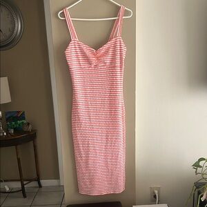 Striped Pink and White Women's Dress